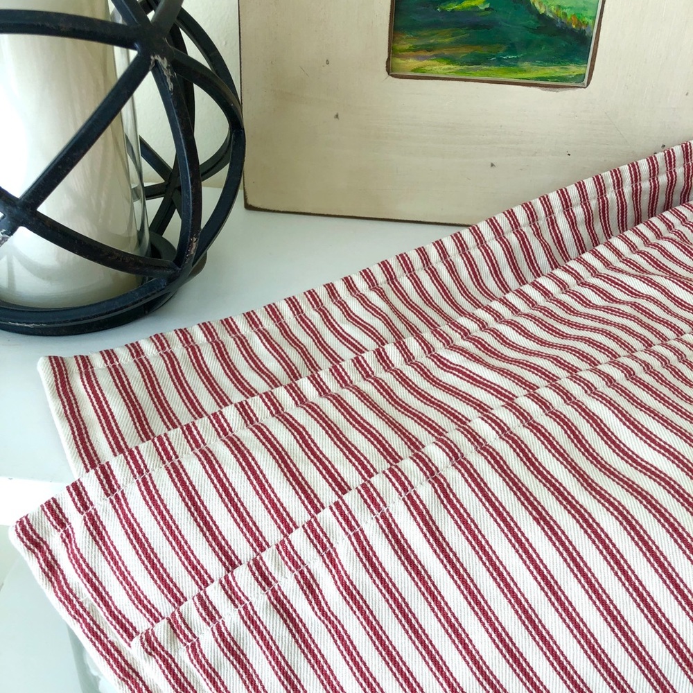3 Pottery Barn Ticking Stripe 20” Pillow Covers